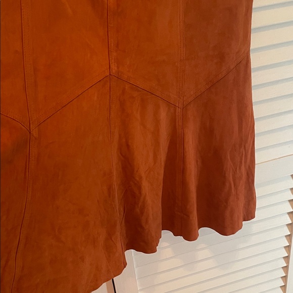 NWT Elegant Brown soft suede Skirt /lining /back zipper size14 - Picture 9 of 16